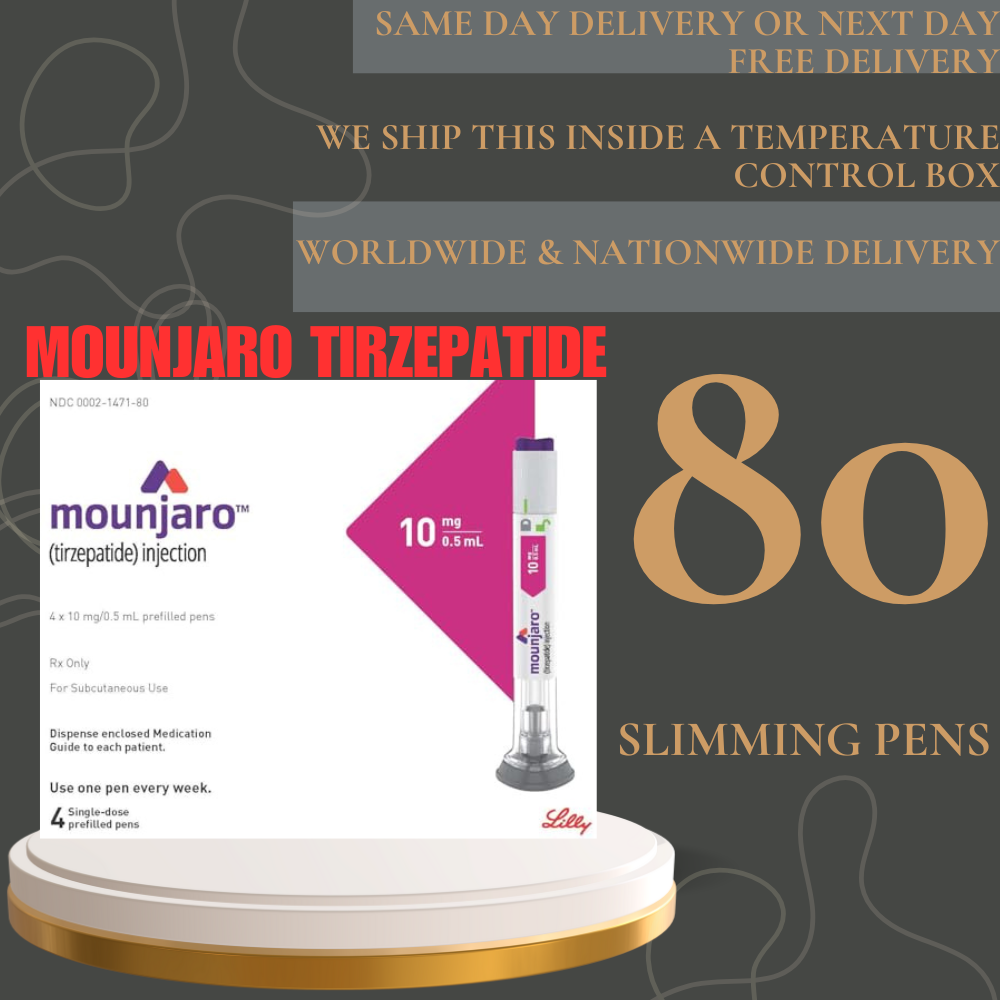 Mounjaro Tirzepatide 10  mg Slimming Pens, From Package of 20 Pens 2.5 mg, 5 mg, 7.5 mg, 10 mg, 12.5 mg, 15 mg