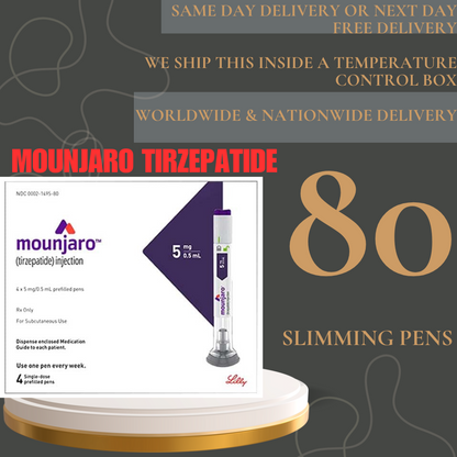 Mounjaro Tirzepatide 10  mg Slimming Pens, From Package of 20 Pens 2.5 mg, 5 mg, 7.5 mg, 10 mg, 12.5 mg, 15 mg